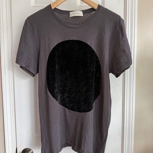 Classic Charcoal Velvet T-Shirt . M